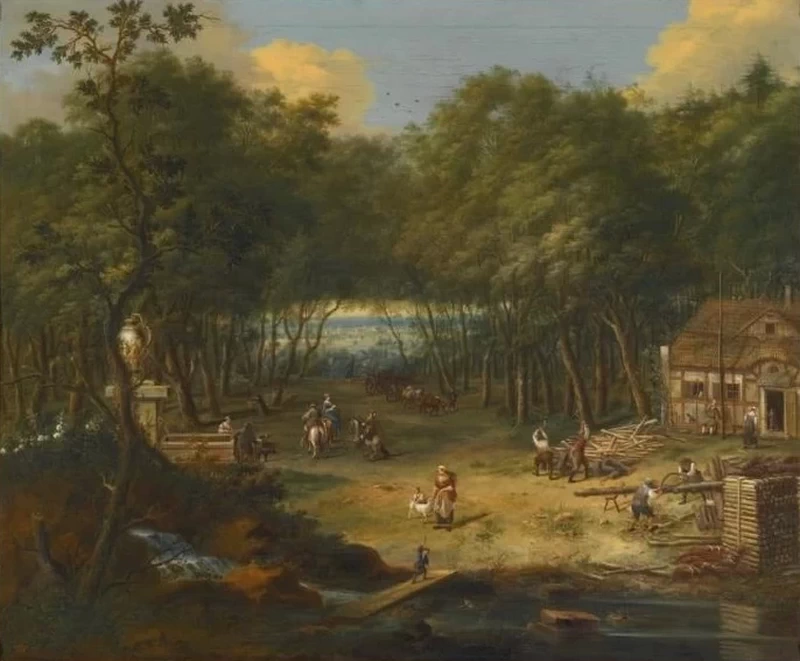 Johann Christian Vollerdt - Paesaggio animato